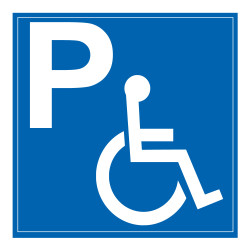 Panneau Parking PMR 500x500 mm en Aludibond Extérieur