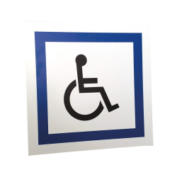 Panneau signalétique Parking Handicapé - Logo PMR - 500 x 500 mm