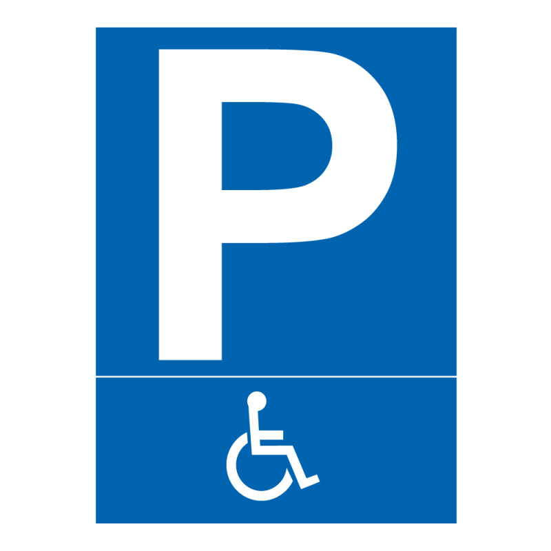 Panneau Parking PMR pictogramme handicapé - Divers formats
