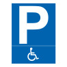 Panneau Parking PMR pictogramme handicapé - Divers formats