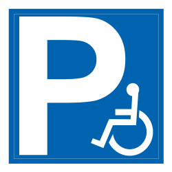 Panneau de stationnement - Parking PMR - Forme carrée - Aludibond