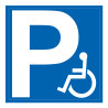 Panneau de stationnement - Parking PMR - Forme carrée - Aludibond
