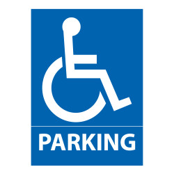Panneau de stationnement - Parking logo PMR - Aludibond