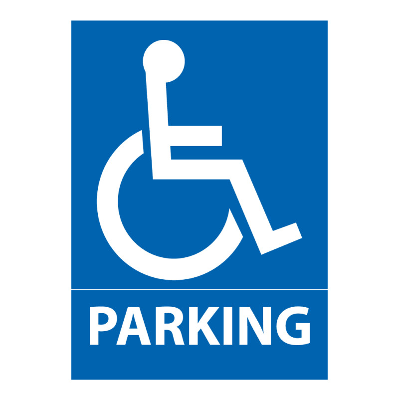 Panneau de stationnement - Parking logo PMR - Aludibond