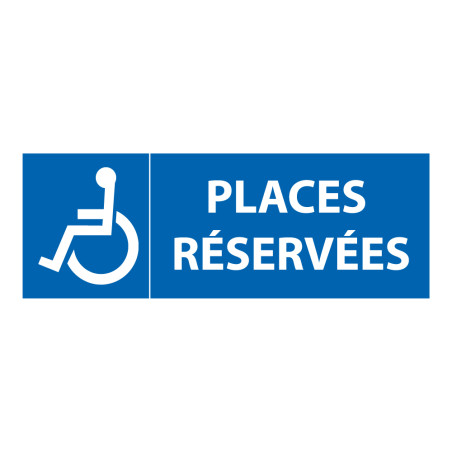 Panneau de stationnement - Places de parking réservées handicapés