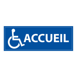 Panneau d'info - Accueil PMR - 210x75 mm - Vinyle adhésif