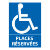 Panneau direction Parking PMR - Places réservées aux personnes handicapées