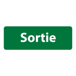 Panneau signalétique Sortie en PVC adhésif