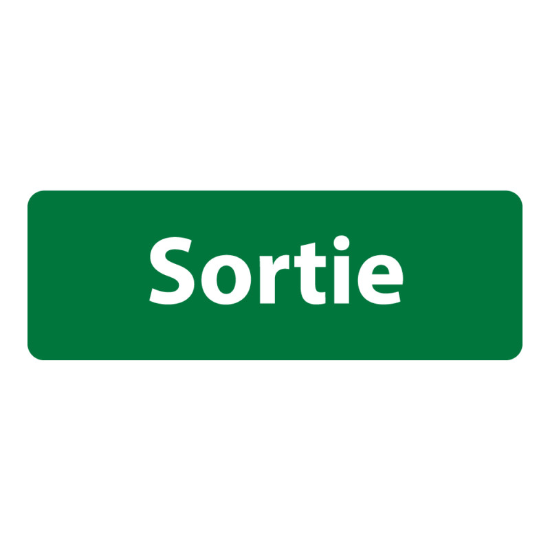 Panneau signalétique Sortie en PVC adhésif