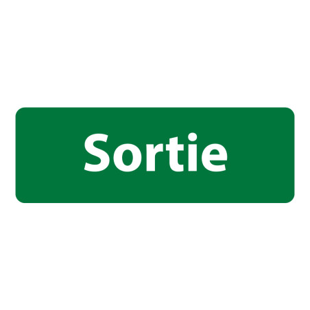 Panneau signalétique Sortie en PVC adhésif