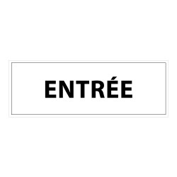 Panneau - Info Entrée 210x75 mm - PVC/Vinyle autocollant