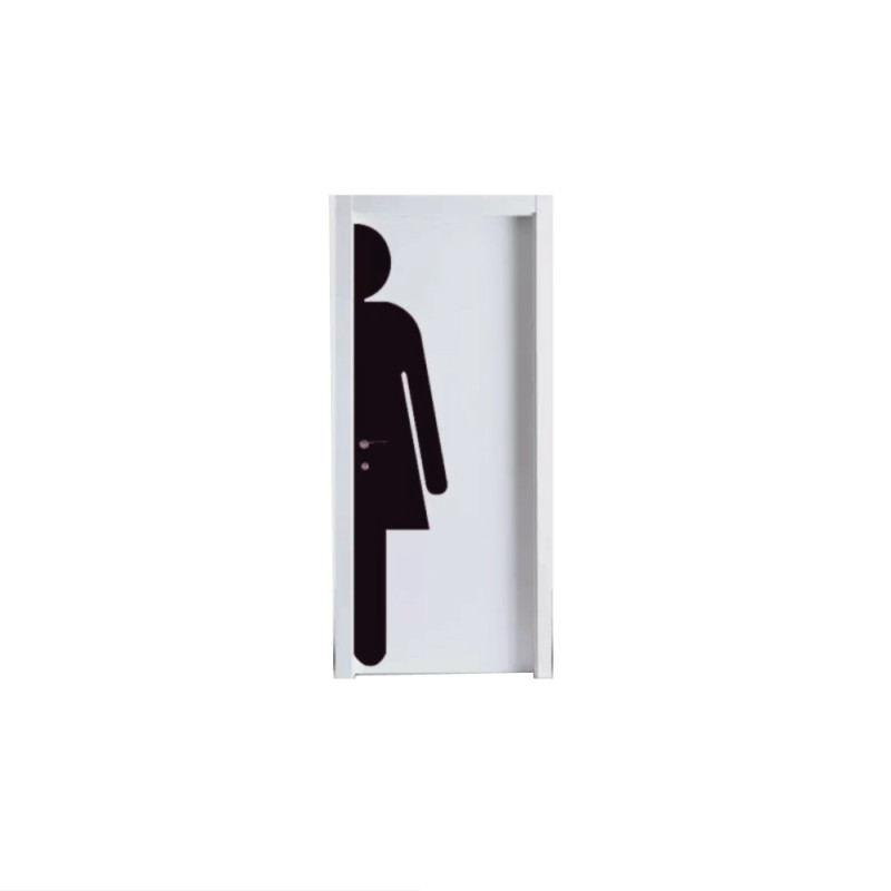 Adhésif de porte - Silhouette Femme - Vinyle auto-adhésif