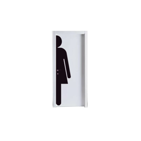 Adhésif de porte - Silhouette Femme - Vinyle auto-adhésif