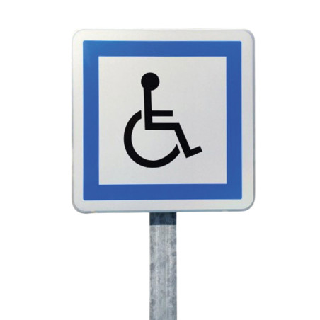 Kit - Stationnement Handicapé ERP - 500 x 500 mm - Aluminium