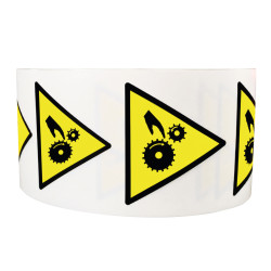 Rouleau pictos - Risque d'écrasement rouleaux dentés - W024