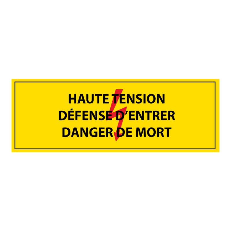 Adhésif -Haute tension, défense d'entrer, danger de mort -ISO 7010