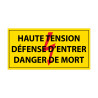 Adhésif -Haute tension, défense d'entrer, danger de mort -ISO 7010