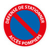 Panneau Défense de stationner Accès Pompiers
