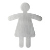 Signalétique WC Femme - 90 x 120 mm - Acier brossé inoxydable