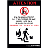 Poster - Consignes évacuation escaliers - A3 plastifié