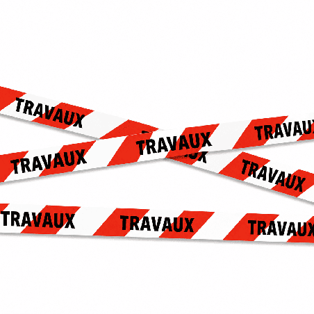 Rubalise TRAVAUX pour balisage de chantier - 100 m