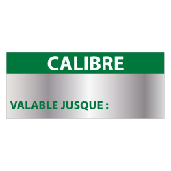 Étiquettes - Contrôle CALIBRE Alu 38x16mm - 350 unités