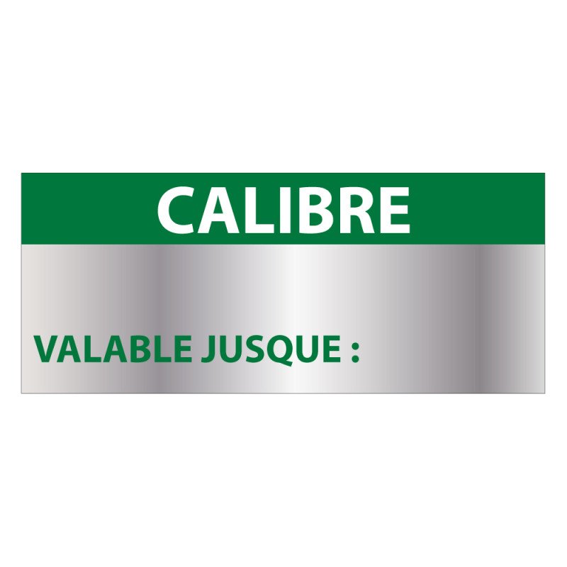 Étiquettes - Contrôle CALIBRE Alu 38x16mm - 350 unités