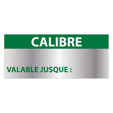 Étiquettes - Contrôle CALIBRE Alu 38x16mm - 350 unités