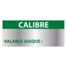 Étiquettes - Contrôle CALIBRE Alu 38x16mm - 350 unités