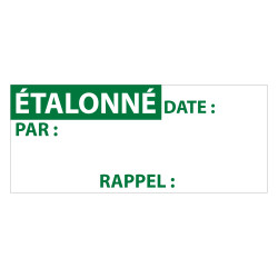 Étiquettes remplissables - ÉTALONNE - 38x16 mm - 350 ex
