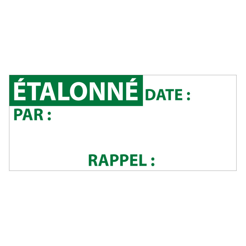 Étiquettes remplissables - ÉTALONNE - 38x16 mm - 350 ex