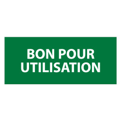 Étiquettes contrôle - Bon pour utilisation - 350 pièces