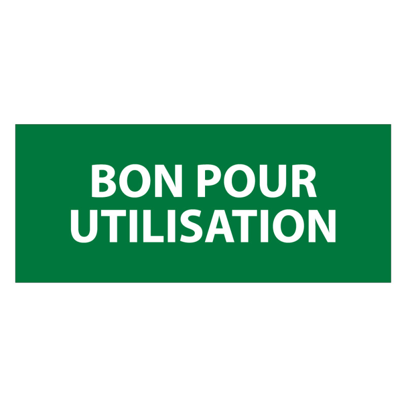 Étiquettes contrôle - Bon pour utilisation - 350 pièces