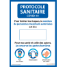 Affiche adhésive - Nombre de personnes maximum autorisées - A3 et A4 - version bleue