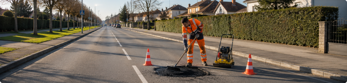 Nid-de-poule : comment le réparer et entretenir la voirie ?