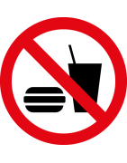 Panneau interdiction de manger / boire