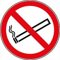 panneau de signalisation interdiction de fumer