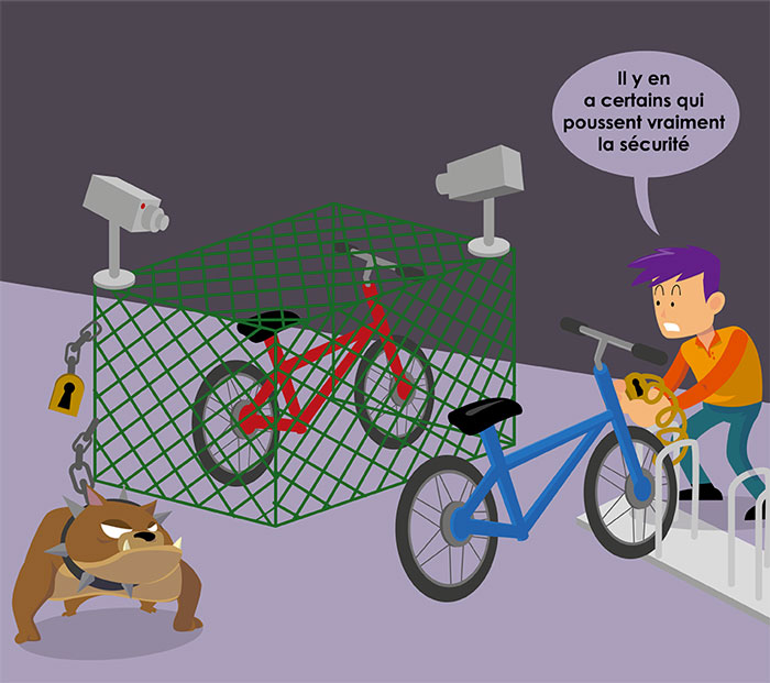 illustration d'un parking vélo